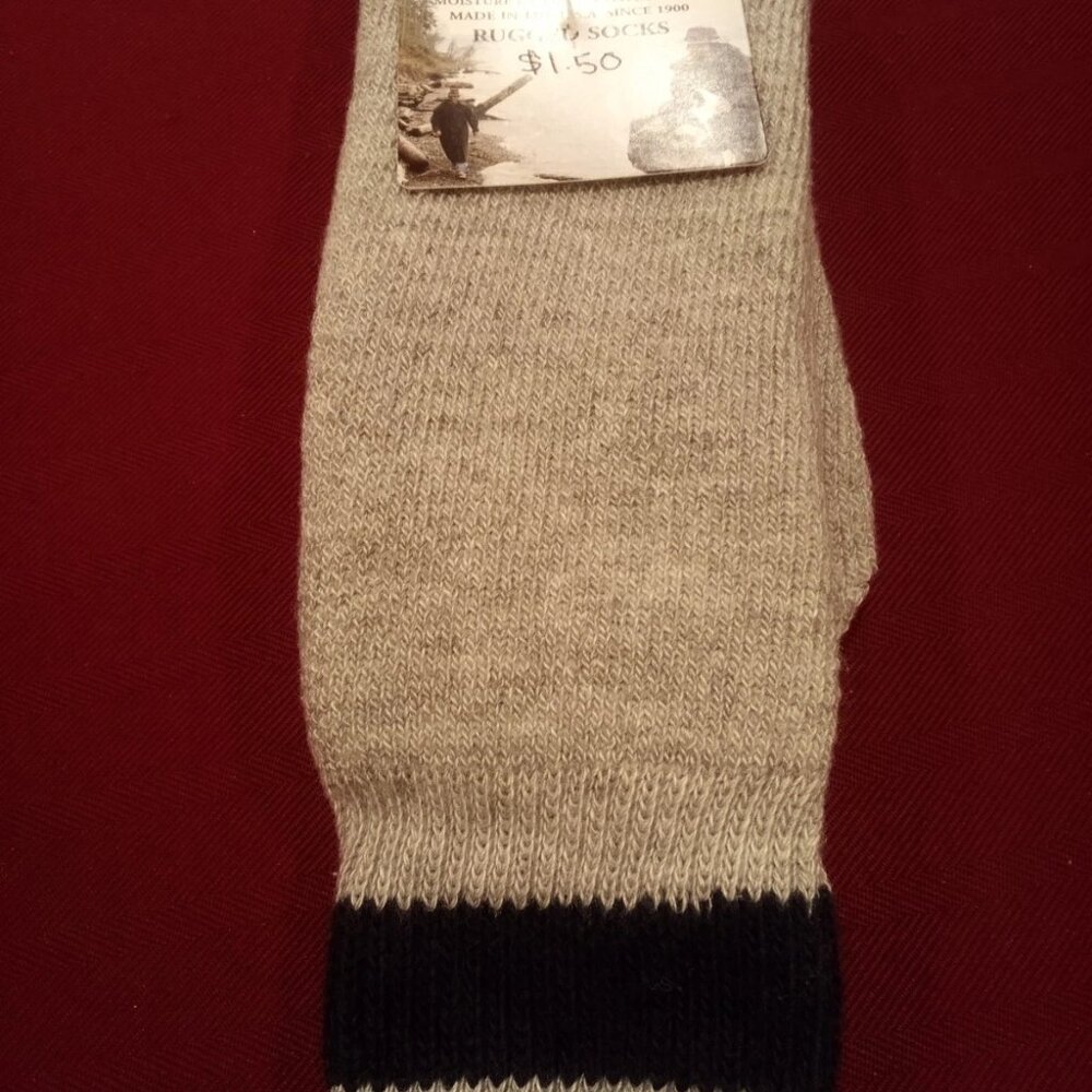 Vintage NOS Goose Bay Wick-A-Way Large Socks Made In USA